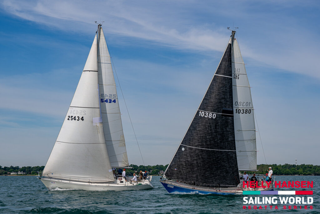 PHRF Spinnaker fleet competitors at the 2024 Helly Hansen Sailing World Regatta Series in Detroit