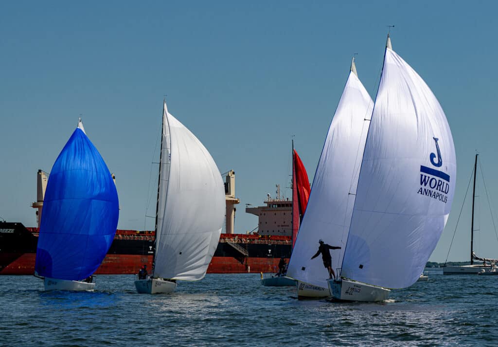 J/80s on the second day of the Annapolis Regatta