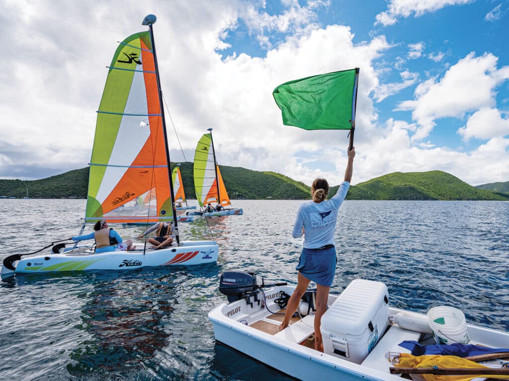 Hobie racing at Bitter End YC