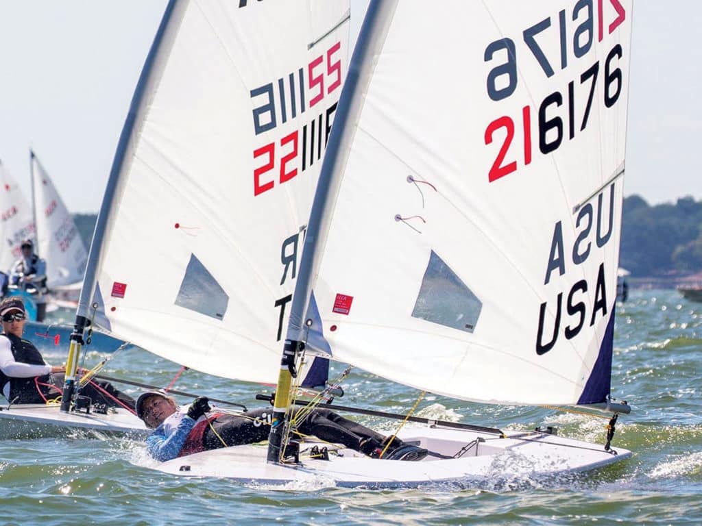 the author takes a low and fast angle off the start line