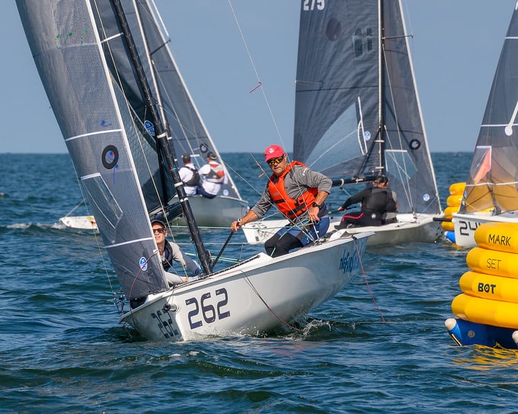 Skipper Geoff Moore and crew Josh Yale