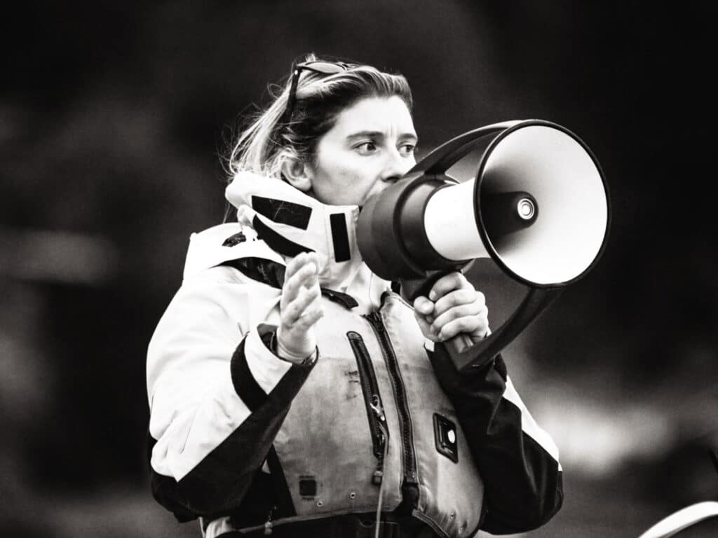 Sailing coach Sarah Hanavan